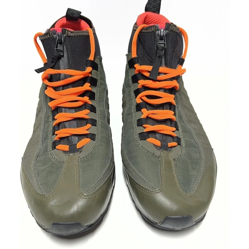 Nike Air Max 95 Sneaker Boot Dark Loden Cargo Khaki Crimson 806809-300 Men's 13
